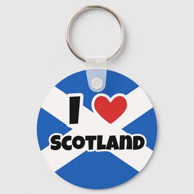I love Scotland Keychain (Front)