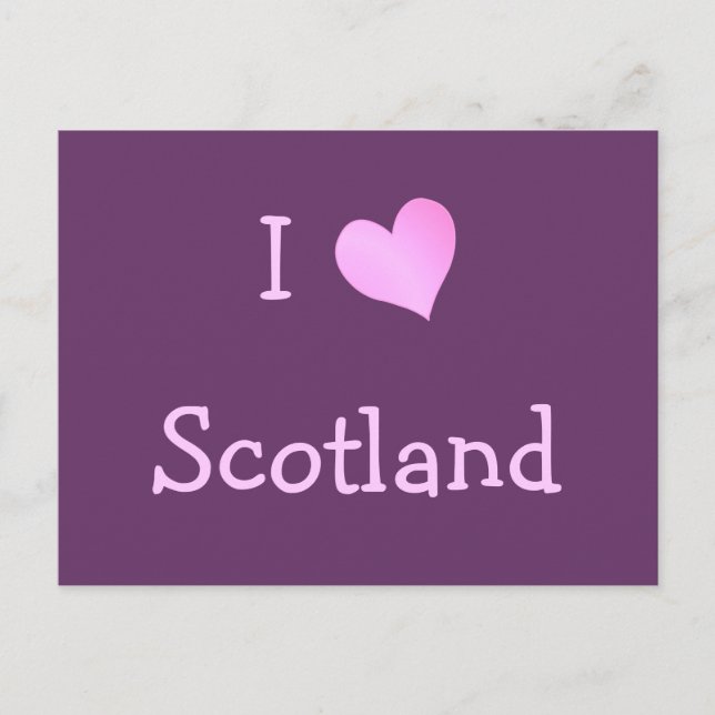 I Love Scotland Postcard (Front)