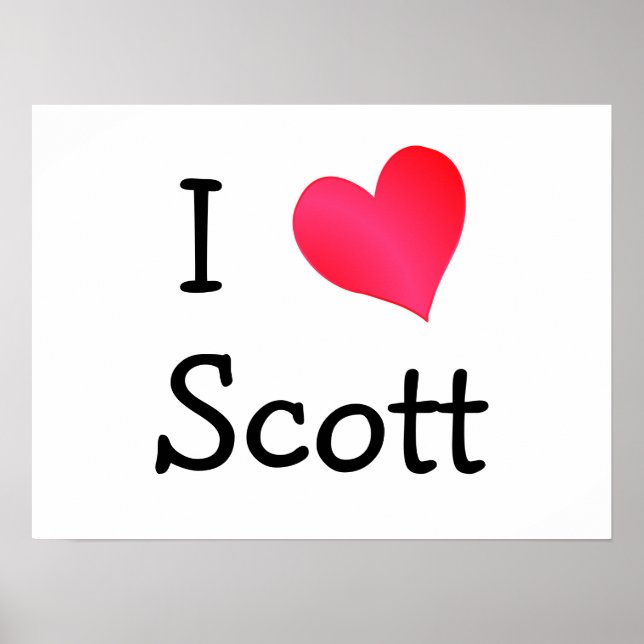 I Love Scott Poster (Front)