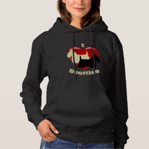 I Love Scottish Terriers, Black & wheaten Hoodie