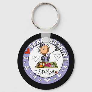 I Love Scrapbooking Keychain
