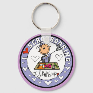 I Love Scrapbooking Keychain