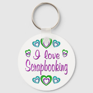 I Love Scrapbooking Keychain