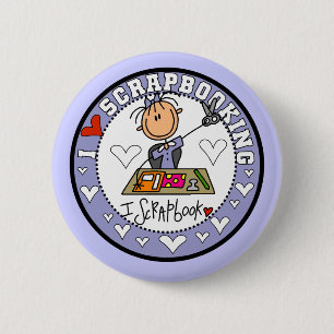 I Love Scrapbooking Tshirts and Gifts 2 Inch Round Button