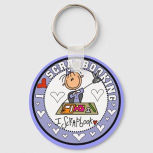 I Love Scrapbooking Tshirts and Gifts Keychain