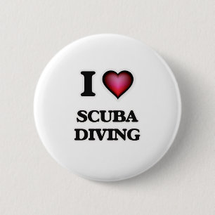 I Love Scuba Diving 2 Inch Round Button