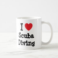 I love Scuba Diving heart custom personalized