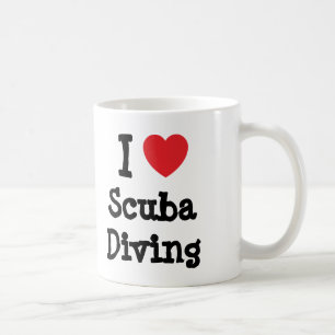 I love Scuba Diving heart custom personalized Coffee Mug