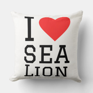 I love sea leon throw pillow