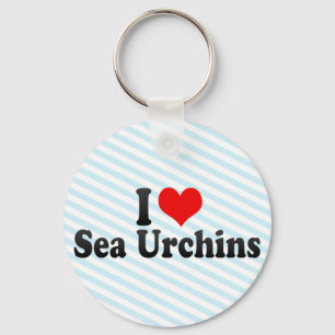 I Love Sea Urchins Keychain