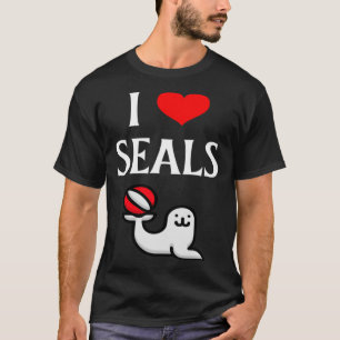 I Love Seals I Heart Seals Seal Marine Mammal Pin T-Shirt