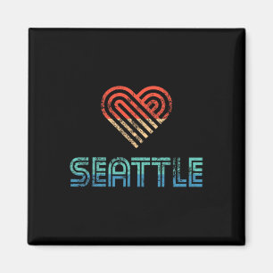 I Love Seattle Distressed Vacation Holiday Gift Te Magnet