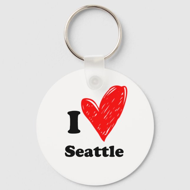 I love Seattle Keychain (Front)