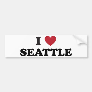I Love Seattle Washington Bumper Sticker