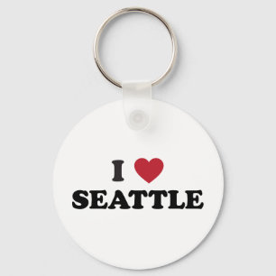 I Love Seattle Washington Keychain