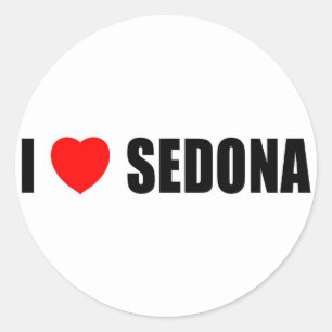I Love Sedona Classic Round Sticker