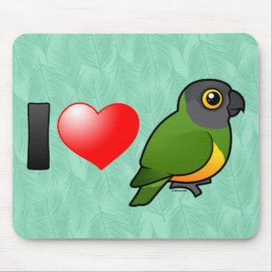 I Love Senegal Parrots Mouse Pad