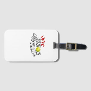 I Love Senior Softball Luggage Tag
