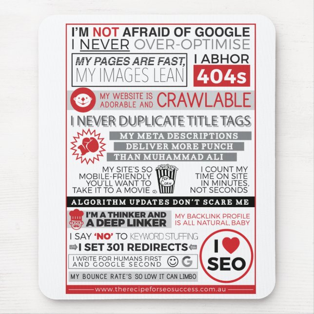 I LOVE SEO MOUSEPAD (Front)