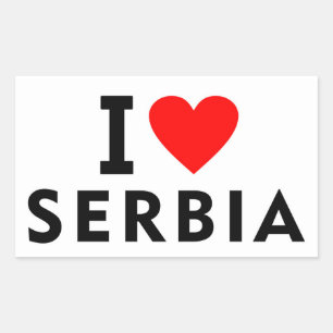 I love Serbia country like heart travel tourism Sticker