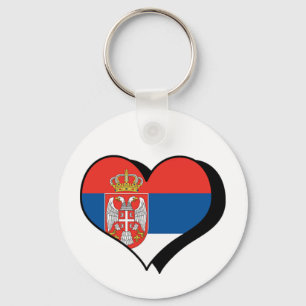 I Love Serbia Keychain