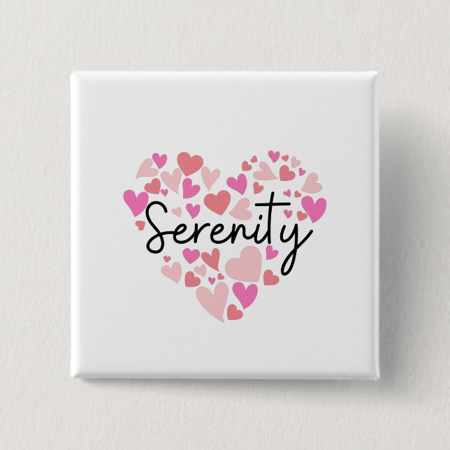 I love Serenity 2 Inch Square Button (Front)