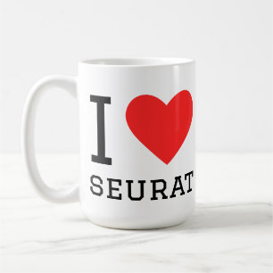 I love seurat coffee mug