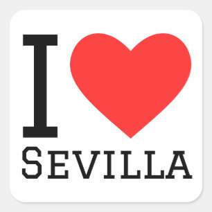 I love sevilla square sticker