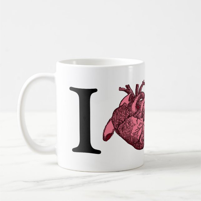 I Love SF with anatomically correct heart Coffee Mug (Left)