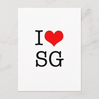 I LOVE SG carte postale (portrait)
