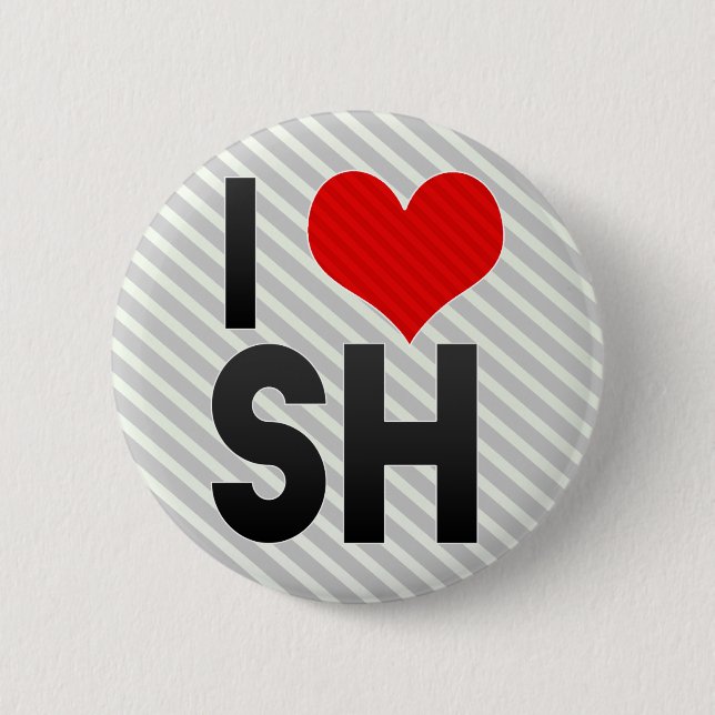 I Love SH 2 Inch Round Button (Front)