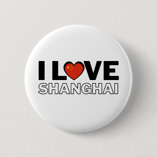 I LOVE SHANGHAI - For real Shanghainese! 2 Inch Round Button