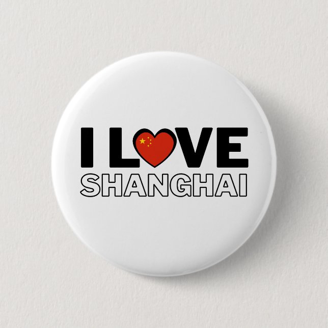 I LOVE SHANGHAI - For real Shanghainese! 2 Inch Round Button (Front)