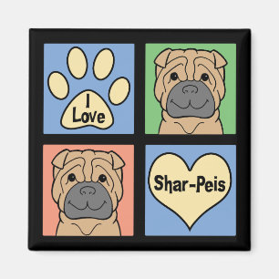 I Love Shar-Peis Magnet