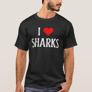 I Love Sharks I Heart Sharks Fishing Shark T-Shirt