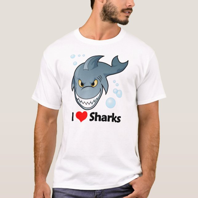 I Love Sharks T-Shirt (Front)