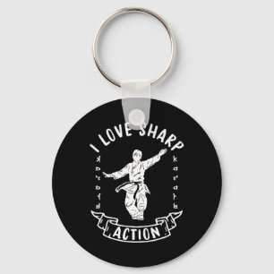 I Love Sharp Action Martial Arts Karate Fighter En Keychain