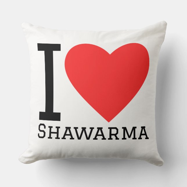 I love shawarma throw pillow (Front)