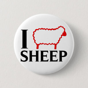 I Love Sheep 2 Inch Round Button