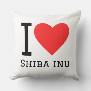 I love shiba inu throw pillow