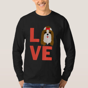 I Love Shih Tzu Dog Puppy Pet Owner And Animal T-Shirt