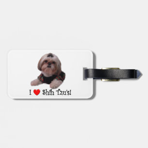 I Love Shih Tzu Luggage Tag