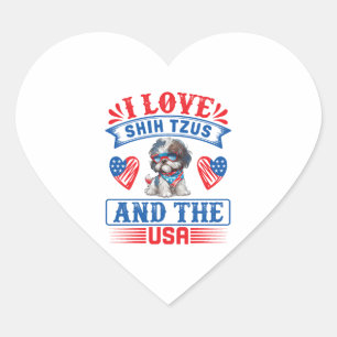 I love Shih Tzus and the USA Heart Sticker