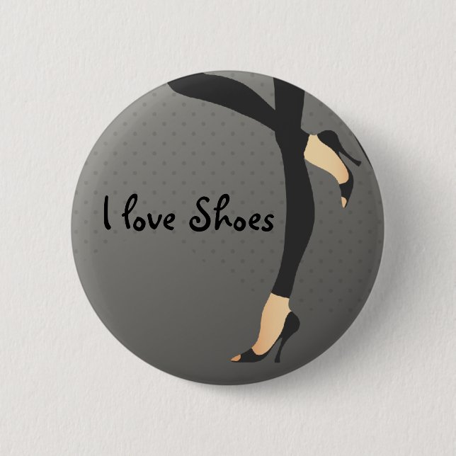 I love Shoes Fashion Pin (Front)