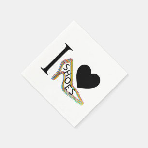 I love shoes napkin
