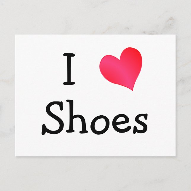 I Love Shoes Postcard (Front)