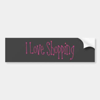 I Love Shopping Bumper Sticker