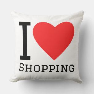 I love shopping throw pillow