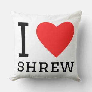 I love shrew throw pillow