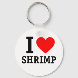 I Love Shrimp Keychain